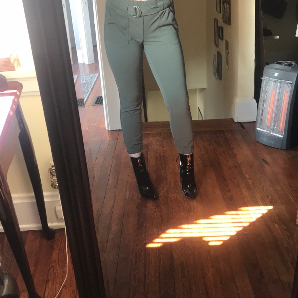 Army green joggers